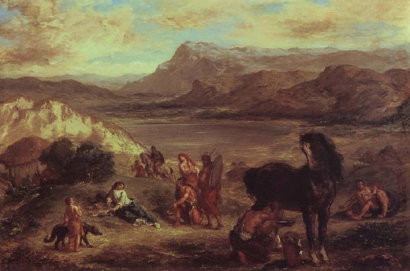 Ovid in the Skythen, Eugene Delacroix